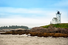 Two Bush Island Lighthouse Tower in Rocky Maine